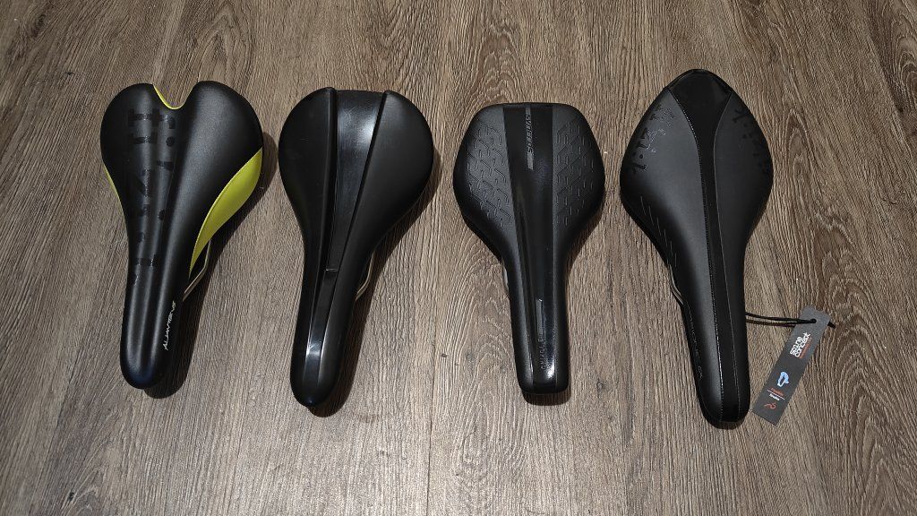 Bike saddles seats in good condition titanium rails