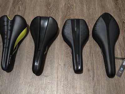 Bike saddles seats in good condition titanium rails