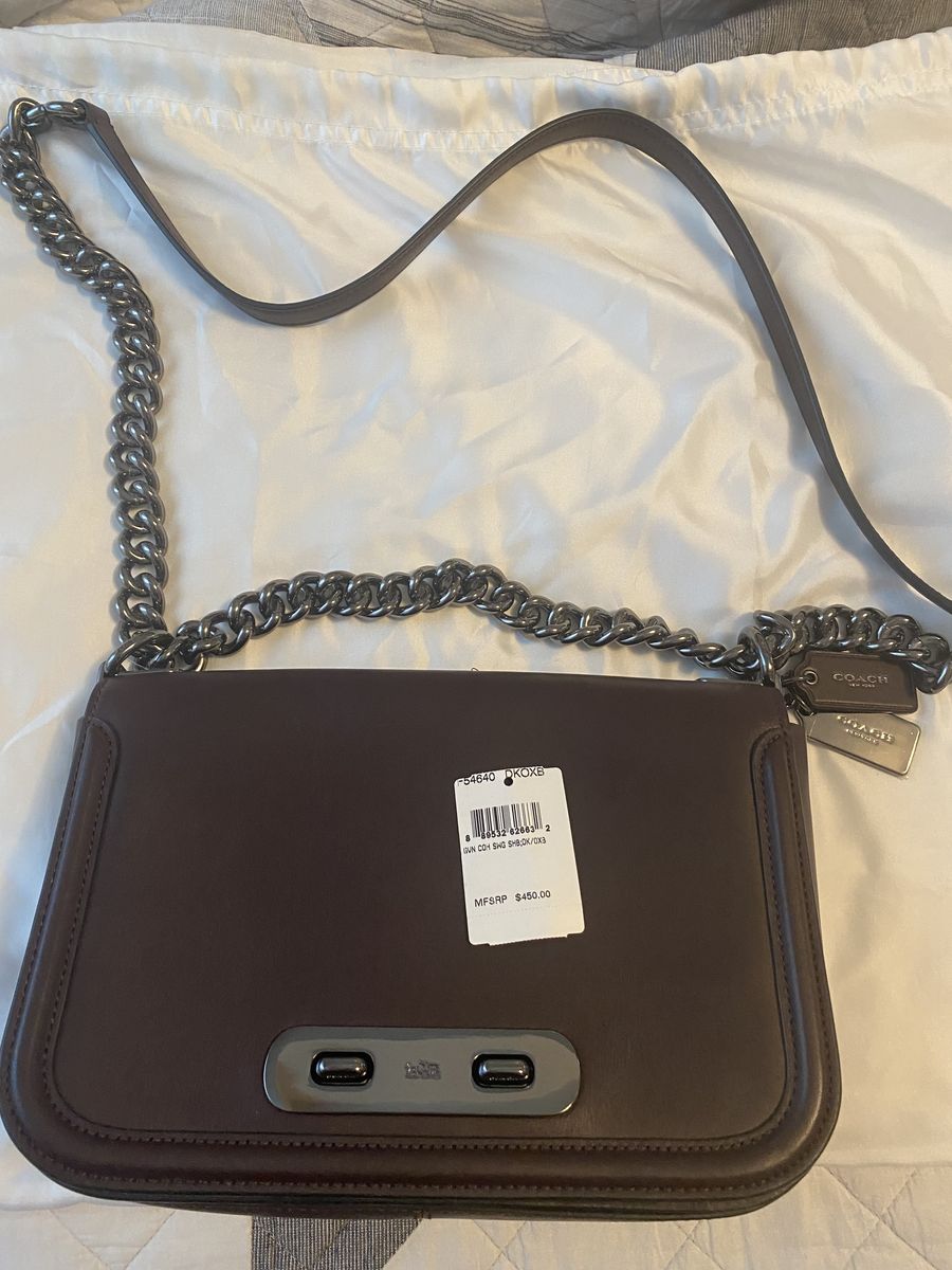 COACH Swagger Shoulder Bag in Glovetanned Leather Oxblood F54640