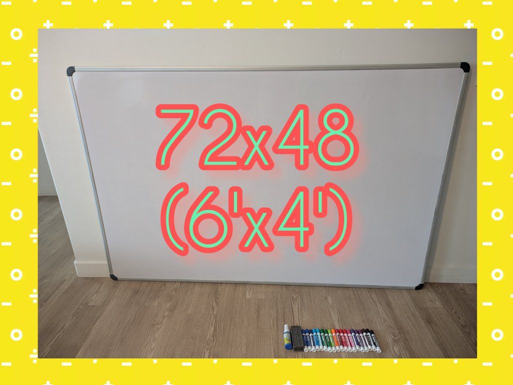 6'x4' White board with Markers
