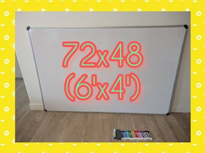 6'x4' White board with Markers