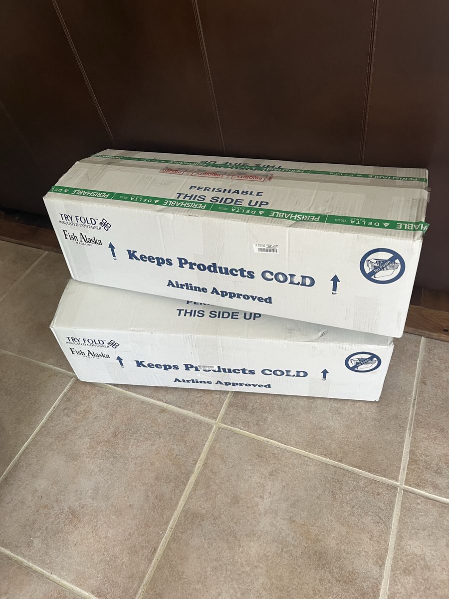 50 pound insulated shipping fish boxes $25.00 each
