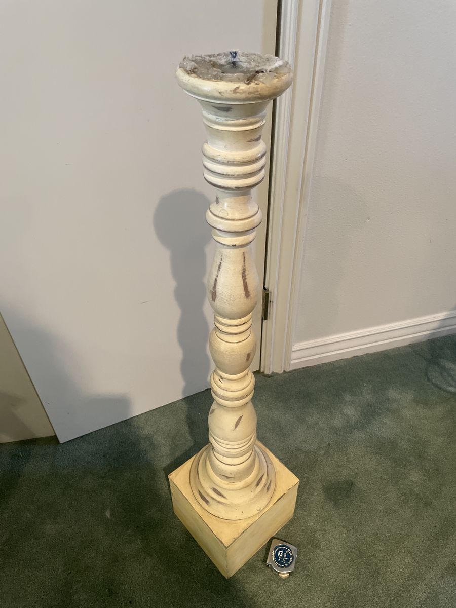 Wood pedestal