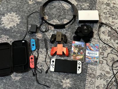 Nintendo Switch OLED with 4 Controllers Bundle