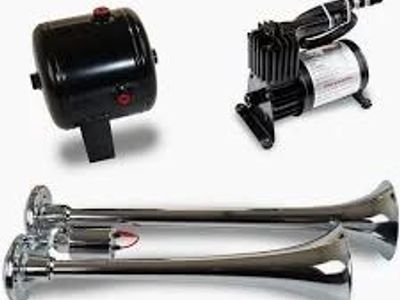 Kleinn HK2 ProBlaster Compact Dual Air Horn Kit - 153dB Chrome Train Horn System