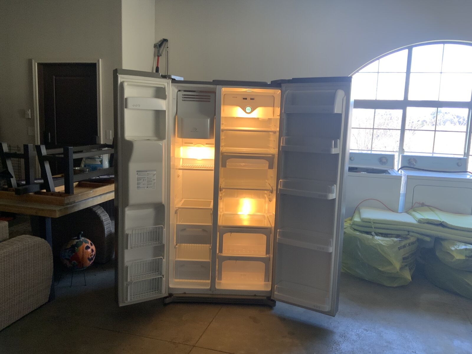 LG Cabinet deep side-by-side refrigerator