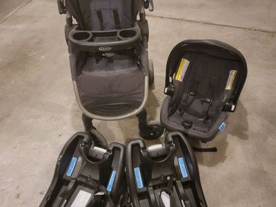 infant car seat with stroller and bases