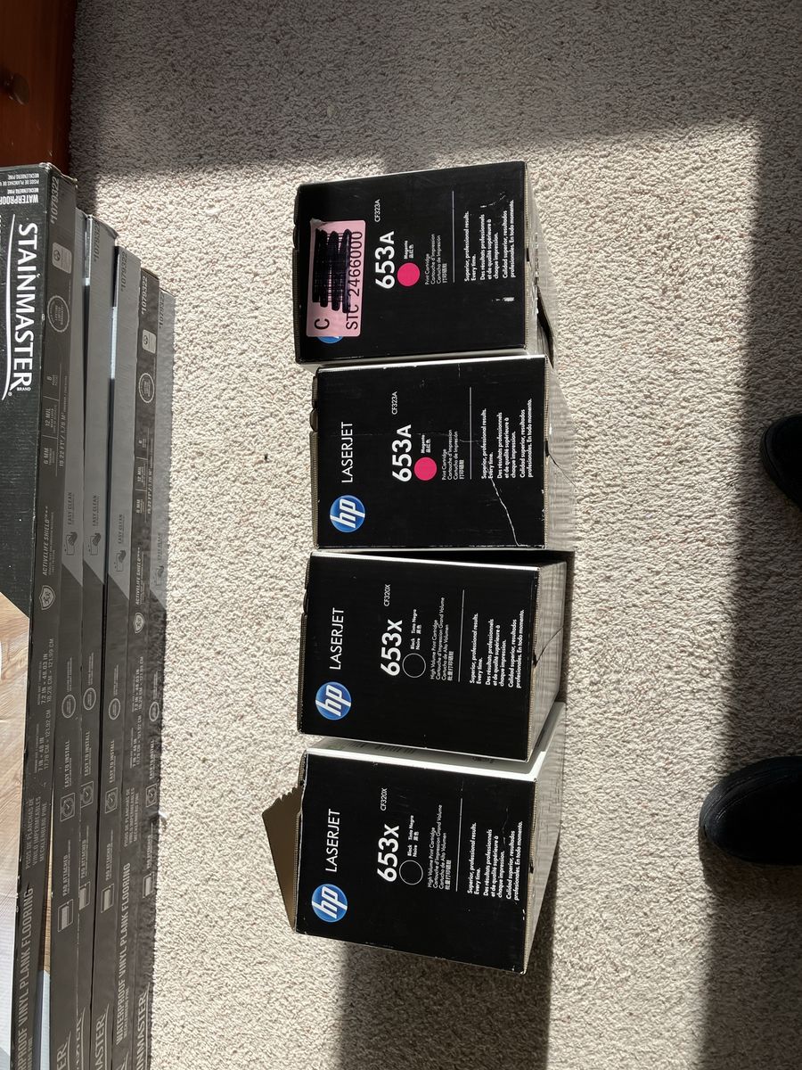 Four  HP laser print cartridges