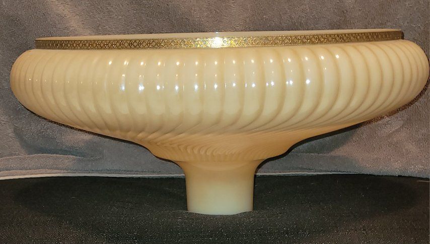 Vintage NuGold Swirled Torchiere Lamp Shade