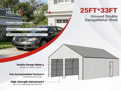 New 25 x 33 Metal Building / Garage / Shed