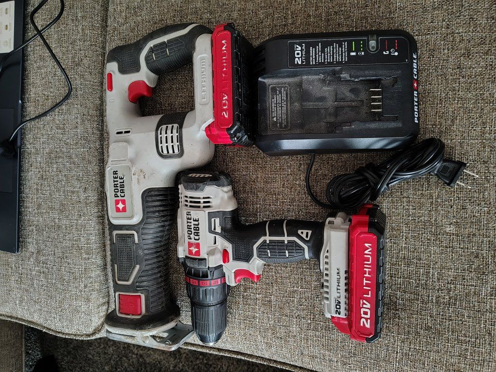 nice porter cable 5 piece tool set