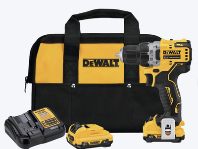 DeWALT XTREME 12V MAX 3/8" Brushless Drill/Driver w/ 2x 2.0Ah Batteries & Charger