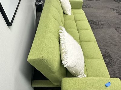 Modern Green Convertible Futon Sofa / Sleeper Couch