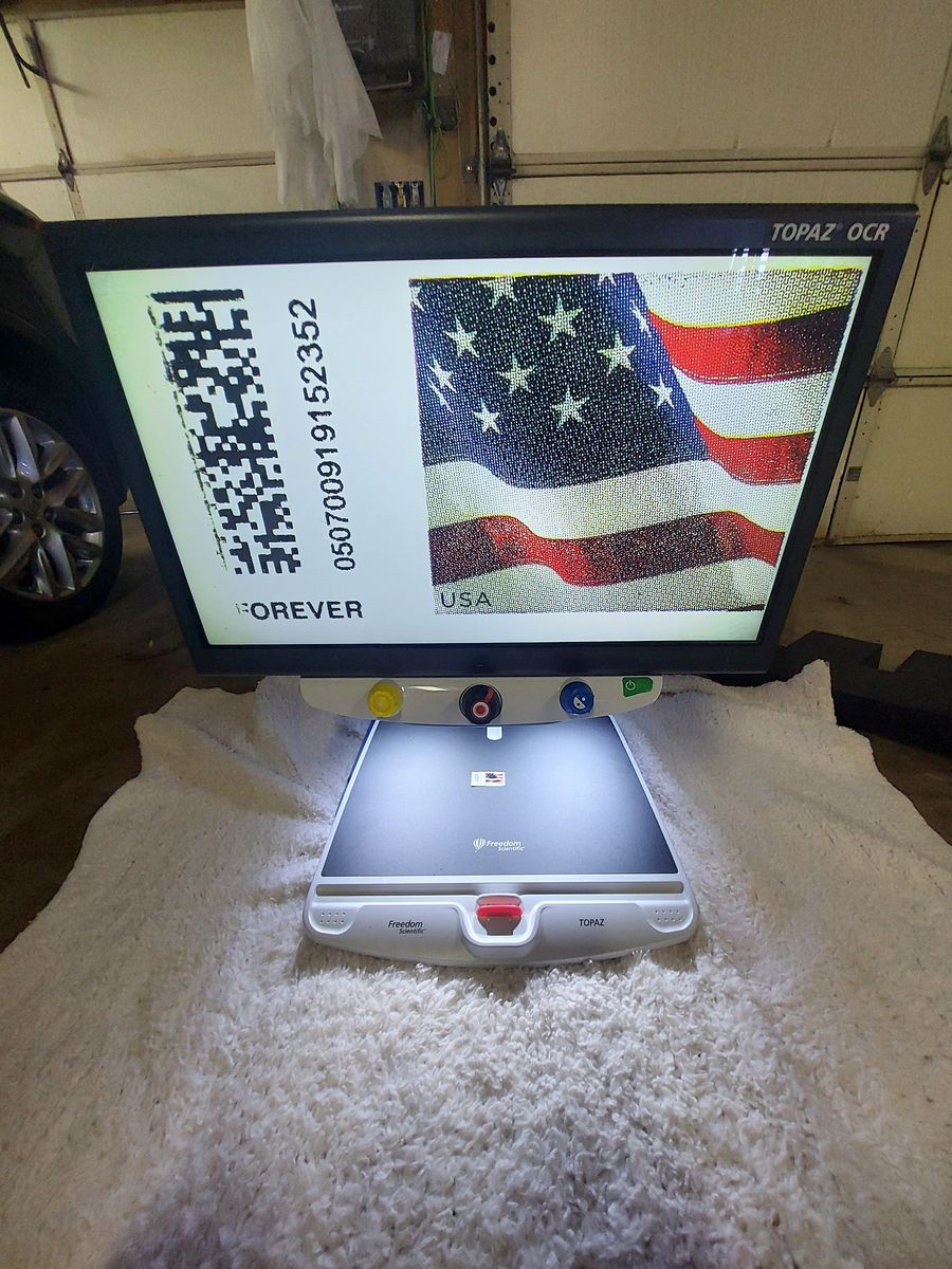 Freedom Scientific Topaz OCR Video Magnifier, READS TEXT ALOUD for sight impaired