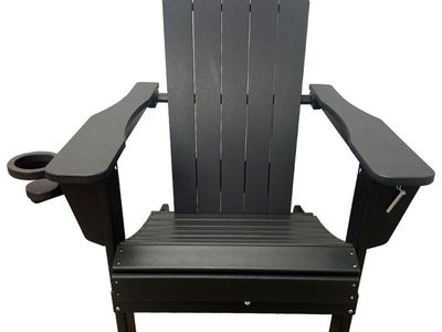 NEW Peerless Foldable Adirondack Chair – Black – $199