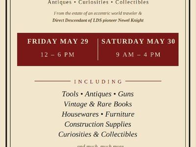 ESTATE SALE - TWO DAYS ONLY
A Lifetime of World Treasures