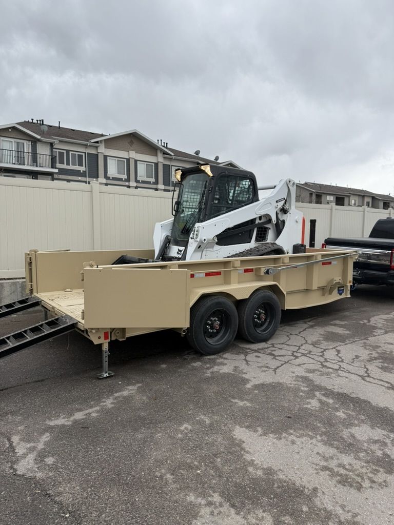 Track CTL Skid Steer + Dump Trailer Rental - Bobcat T595 Combo - Utah County Pickup