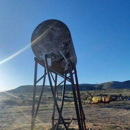 Used Fuel Tank with Stand and Hose - Industrial Farm Equipment