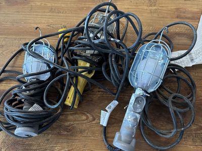 Work lights. Corded. Three individual.