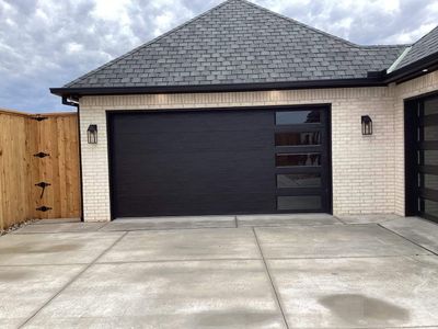 18X9 Black Frost Flush Garage Door Vertical Windows - Brand New!