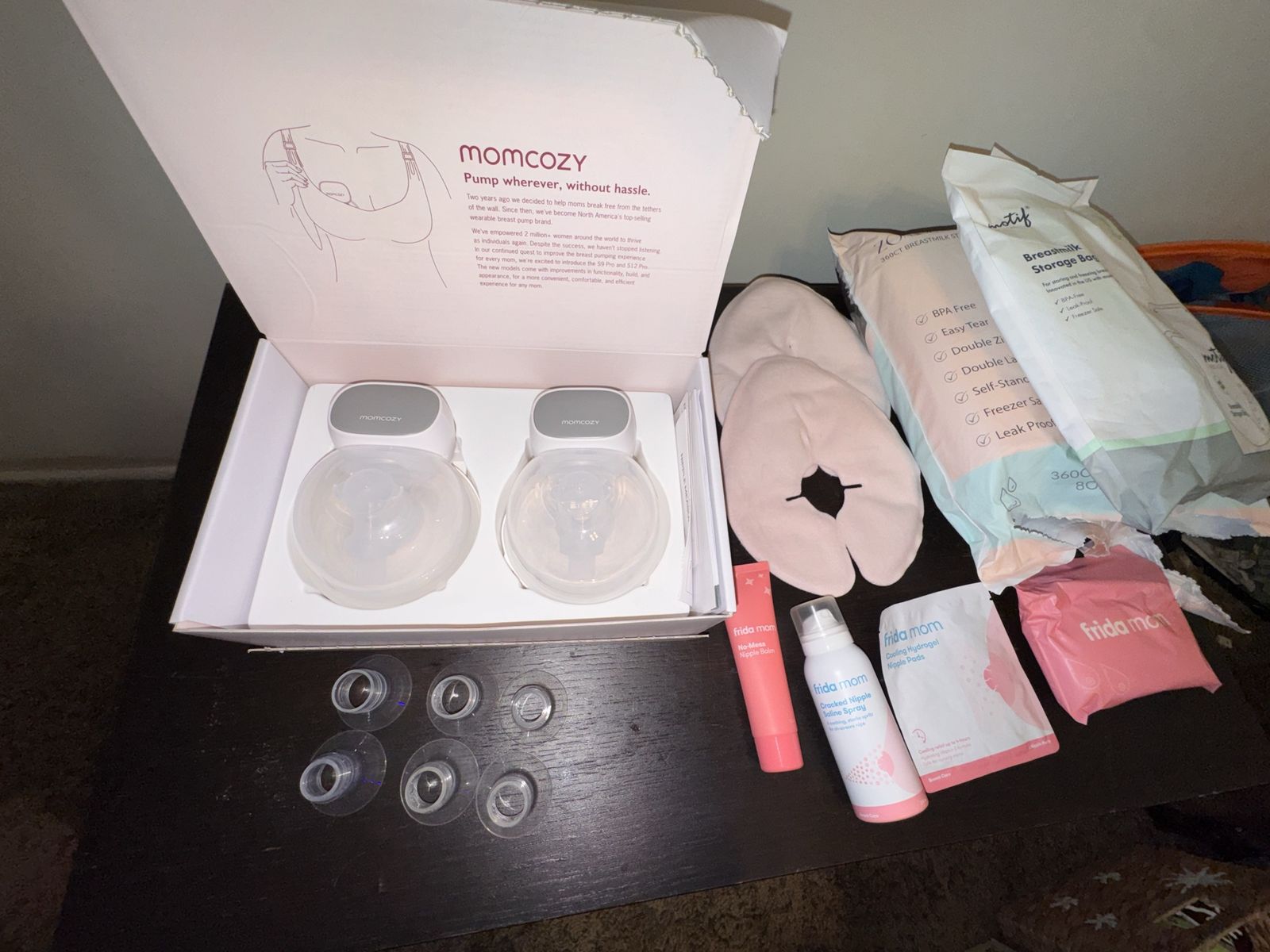 Momcozy S9 Pro Wearable Breast Pump Kit with Frida Mom Postpartum Essentials