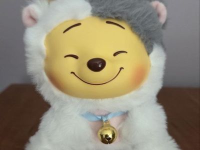 MINISO Winnie the Pooh Cow Outfit Plush Pendant Surprise Box Disney Character Stuffed Animal