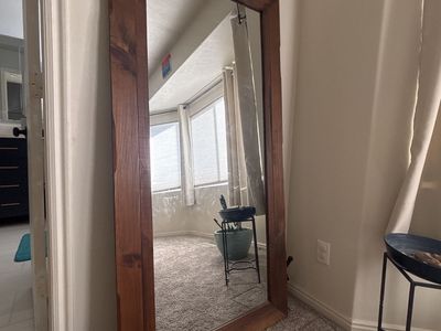 Large Rustic Wood Framed Floor Mirror - Full Length Home Decor