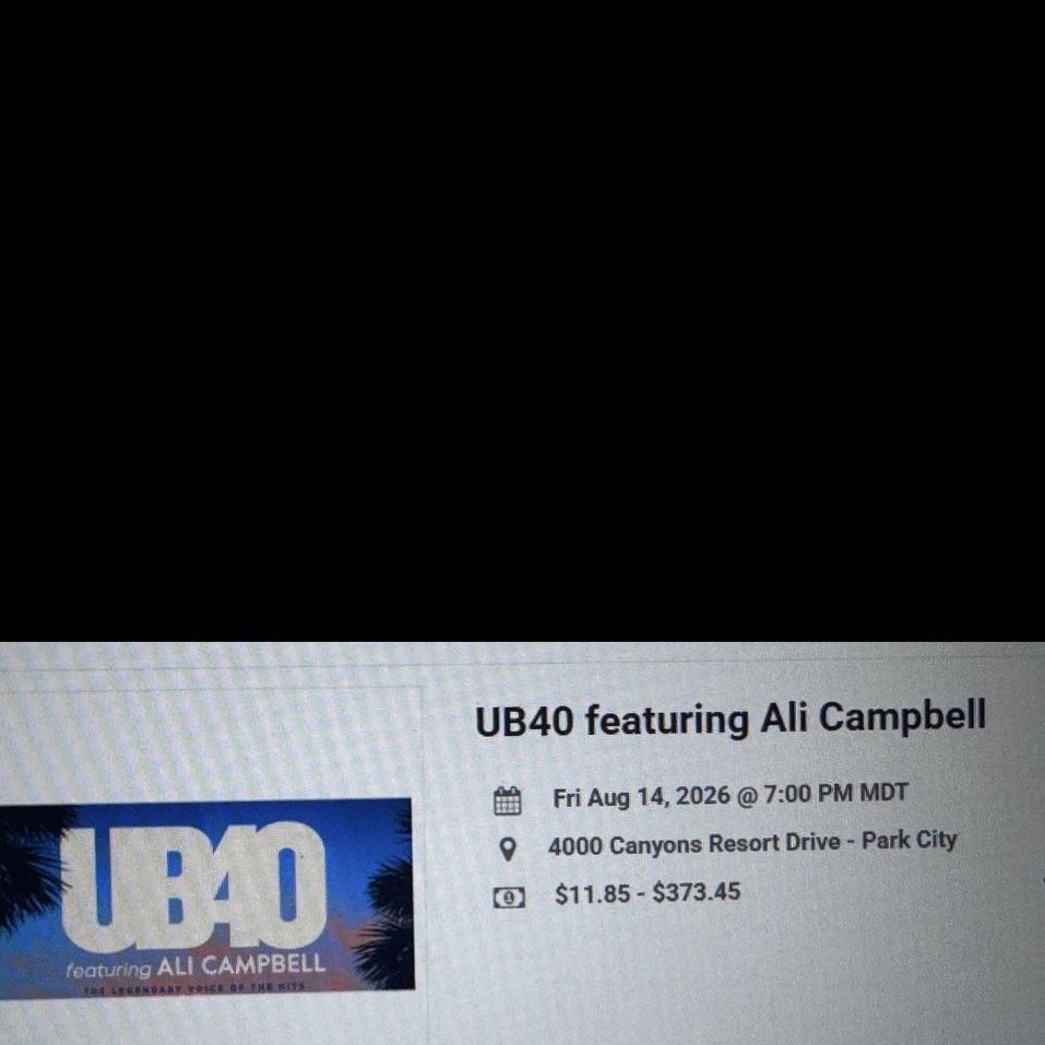 UB40 featuring Ali Campbell Concert Tickets - Aug 14, 2026 - Park City, UT