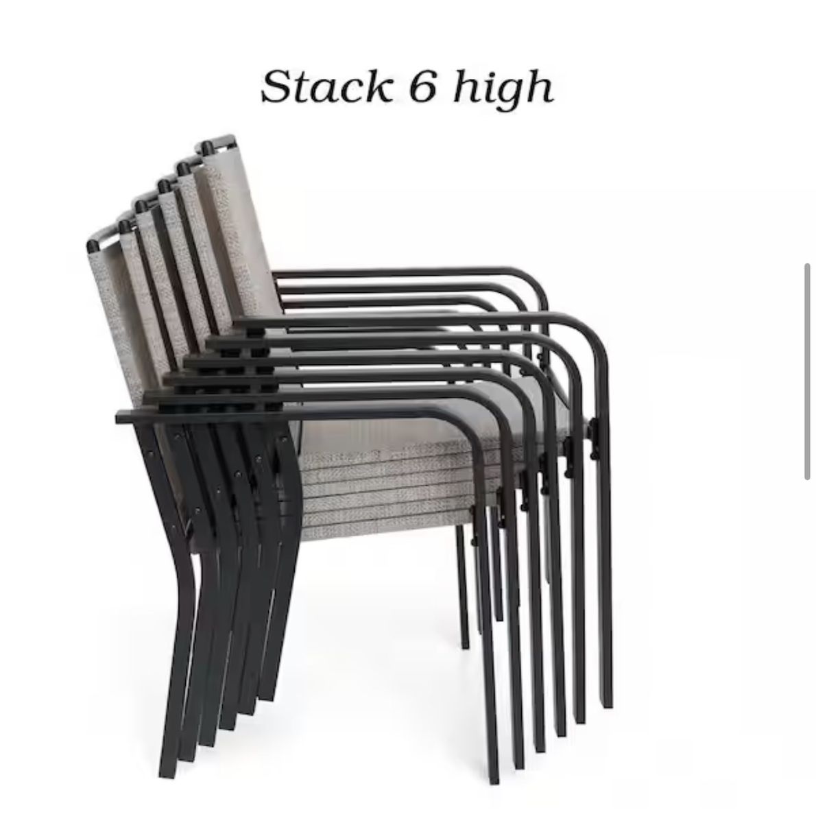 Brand new Black Mesh Metal Patio Dining Chairs - Lightweight Stackable Outdoor Chairs