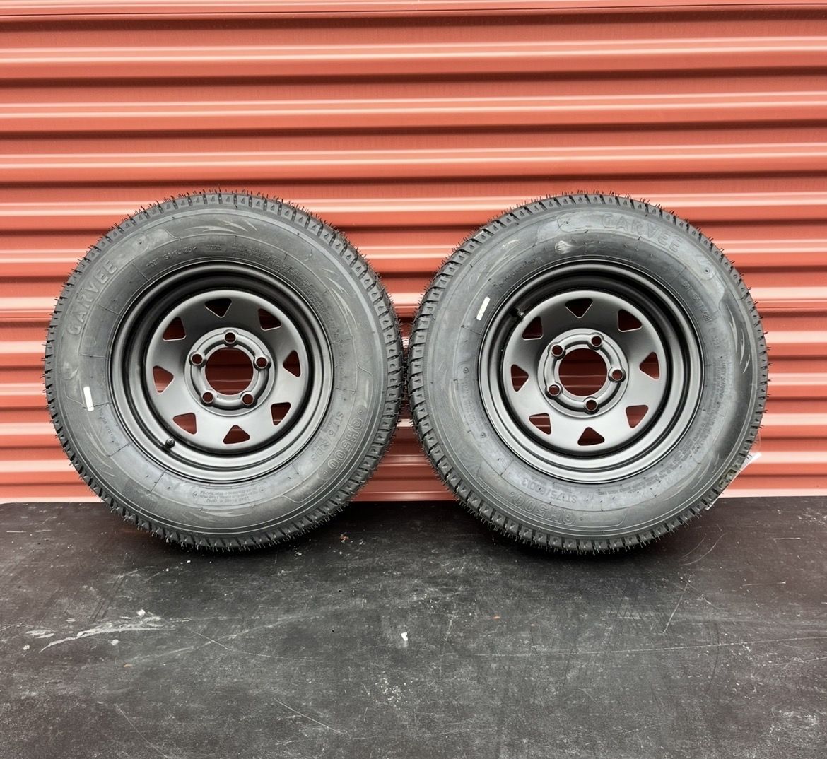 Set Of 2 ST 175/80 D 13 Trailer Tires With Rims