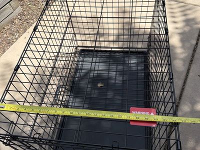 Black Wire Dog Crate Pet Kennel - 24 inch (with cover)