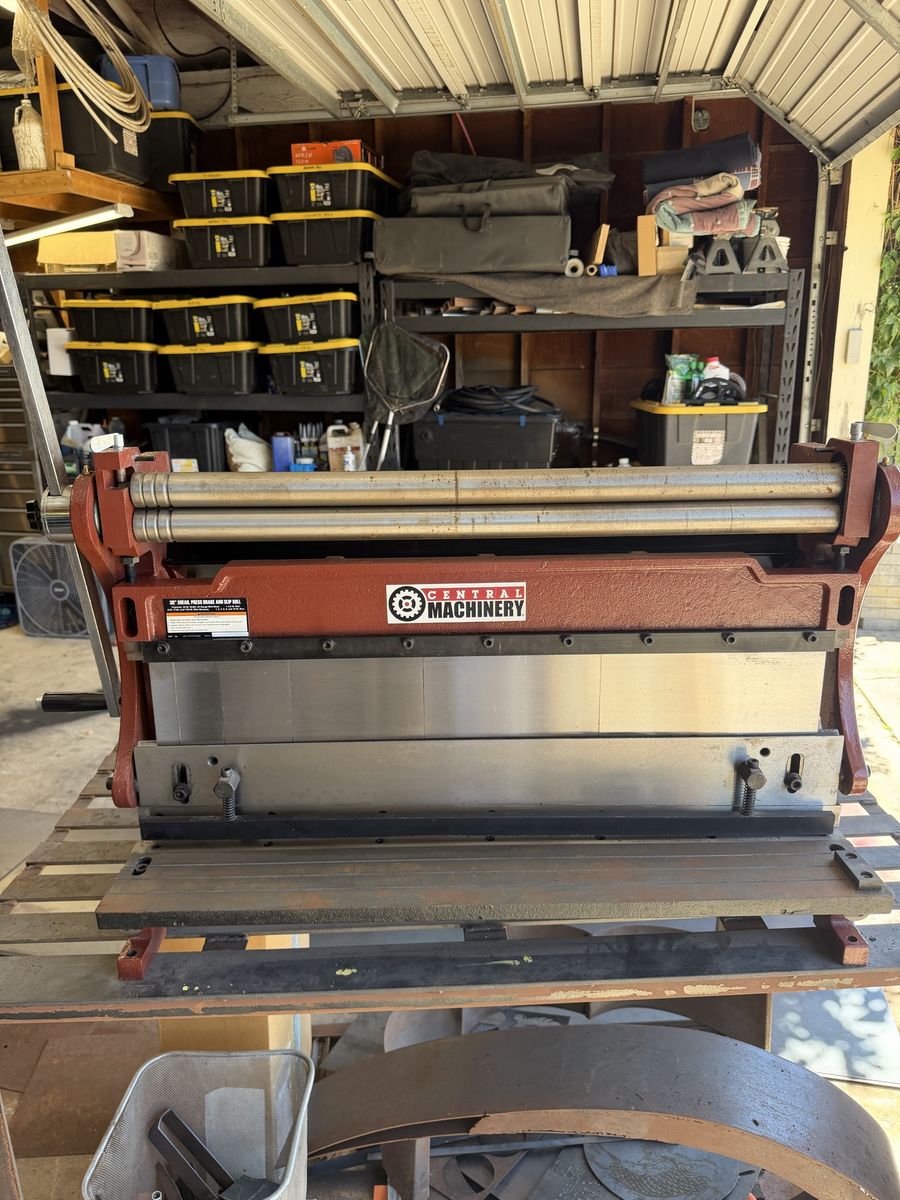 Central Machinery 3-in-1 Sheet Metal Machine Shear Brake Roll, 12" W