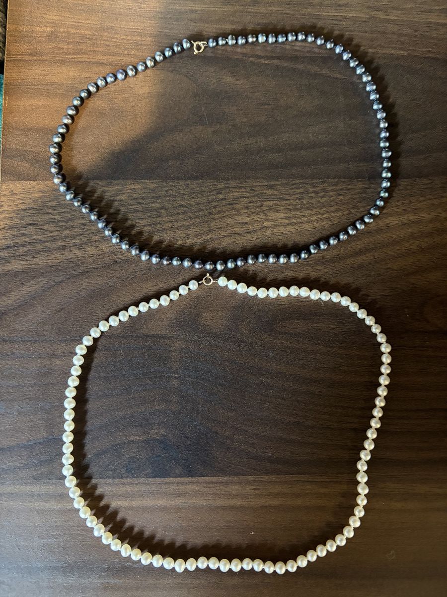 Genuine pearl necklaces