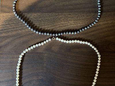 Genuine pearl necklaces