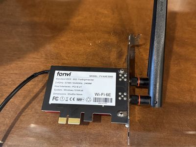 Fenvi FV-AXE3000 Wi-Fi 6E PCIe Card - Tri-Band Wireless Adapter & Bluetooth 5.3 (Used)