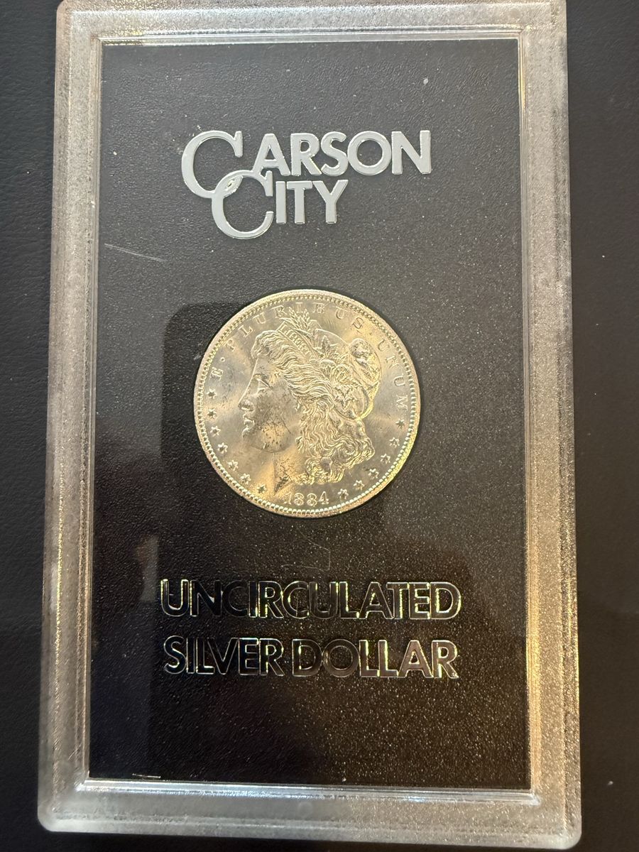 1884 Carson City Morgan Silver Dollar Uncirculated CC Mint Mark Collectible Coin