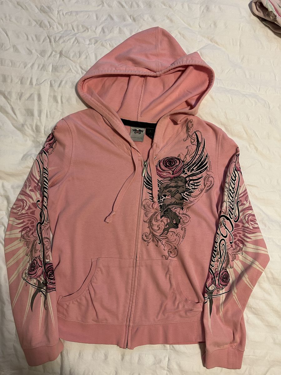 Harley Davidson Womens L Light Weight Hoodie