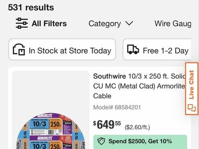 Southwire Armorlite 10/3 MC Cable 250 FT Metal Clad