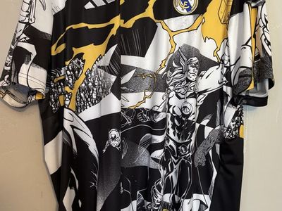 Adidas Marvel Real Madrid Comic Book Graphic Jersey Size 2XL