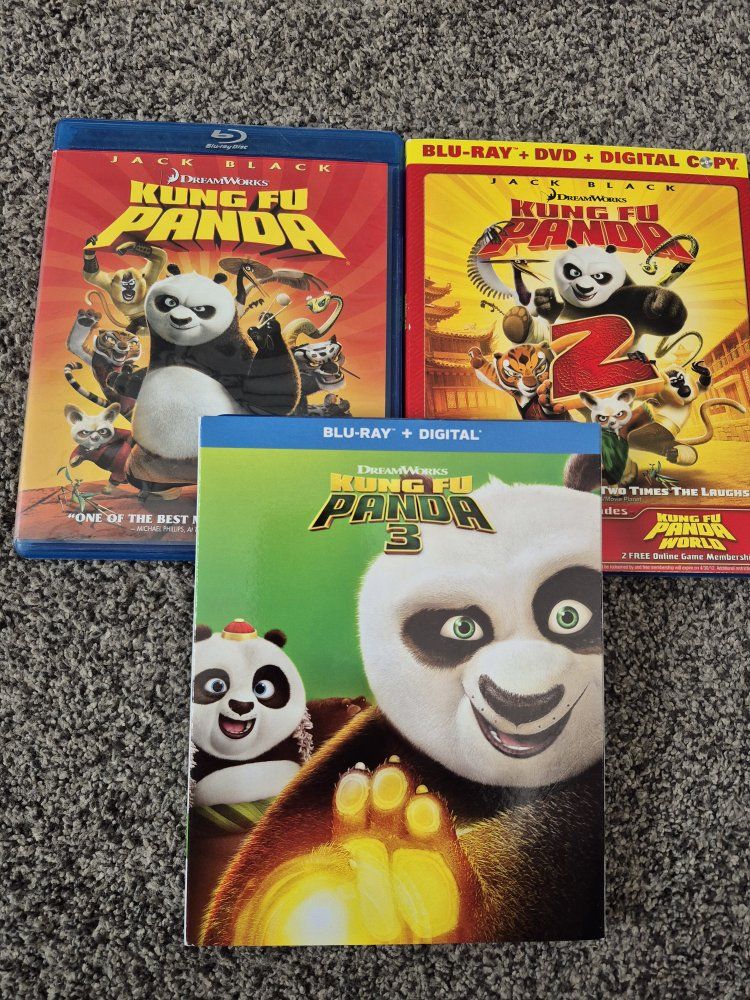 DreamWorks Kung Fu Panda 1, 2, & 3 Blu-ray