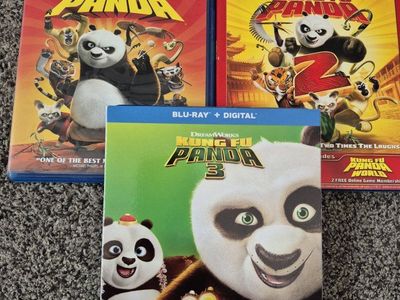 DreamWorks Kung Fu Panda 1, 2, & 3 Blu-ray