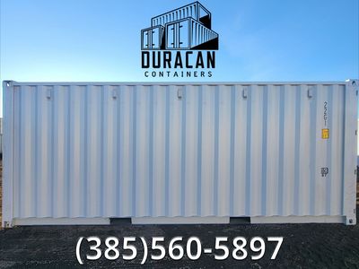 20' Storage Container, New, Single Trip Shipping Container, Conex Box - Light Gray in Color