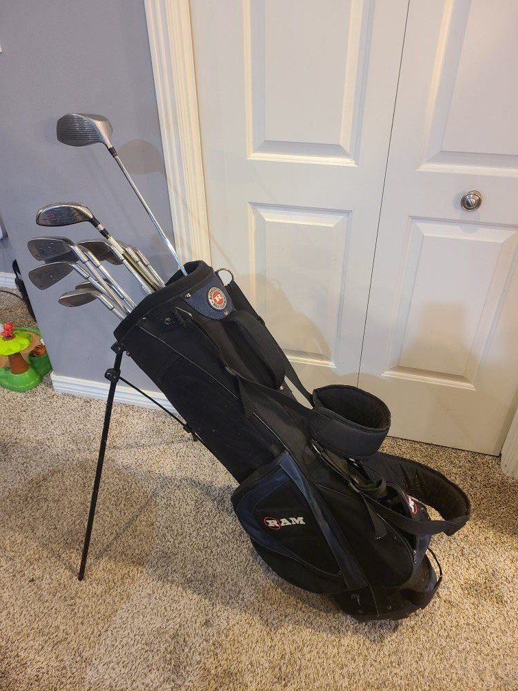 Tall left handed mens golf set