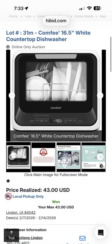 Countertop Dishwasher- BNIB