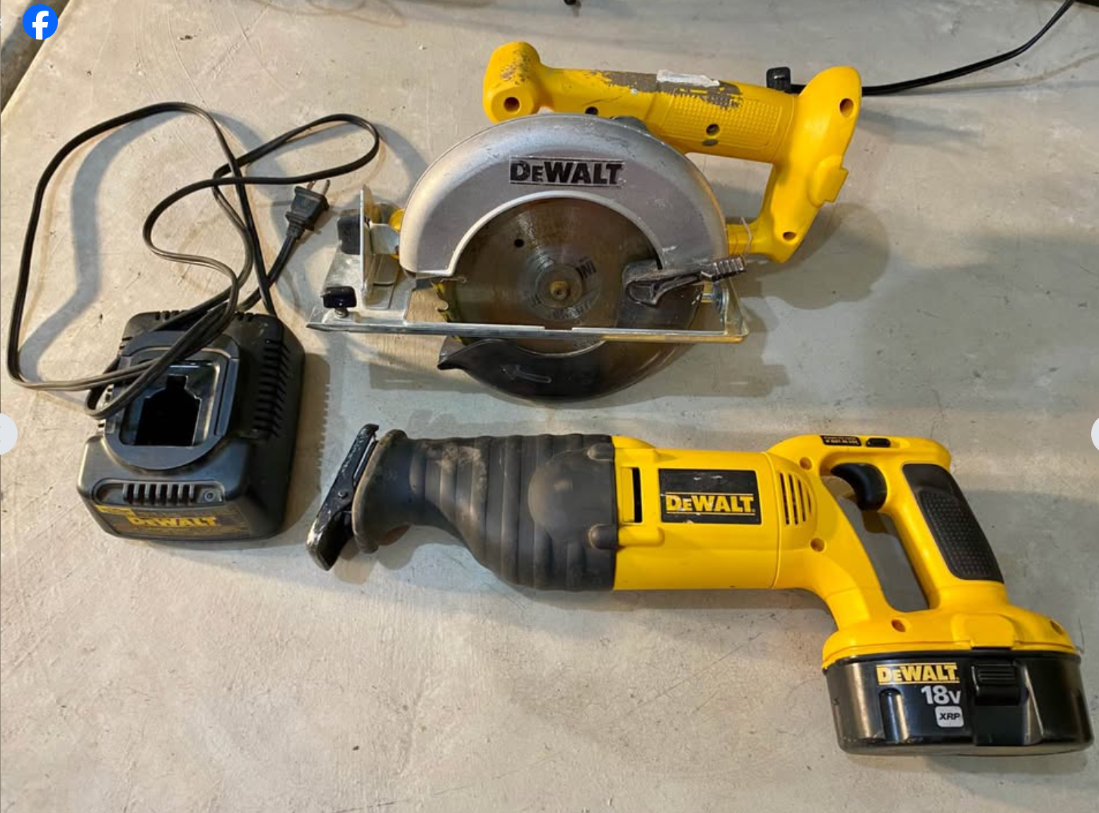 DeWalt Chrodless Handsaw + Sawzall Bundle w/ 18v Battery and Charger