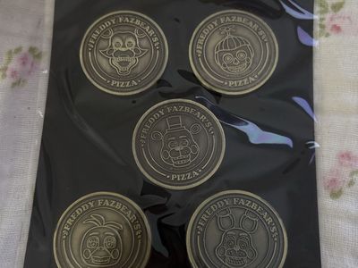 Five Nights at Freddy's 2 Collector Coin Set - 5 Piece Fazbear Pizza Tokens