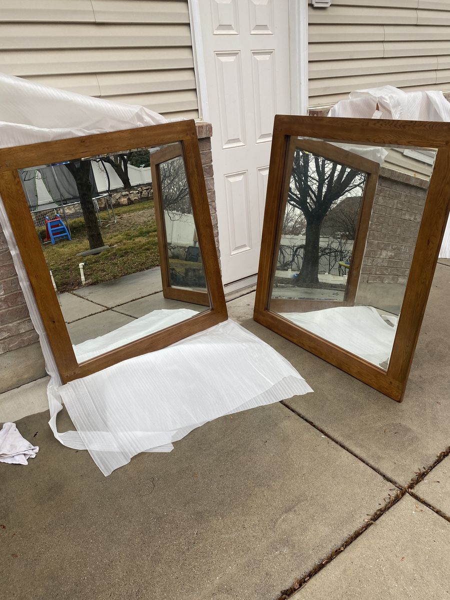 Oak framed Mirror 44x50