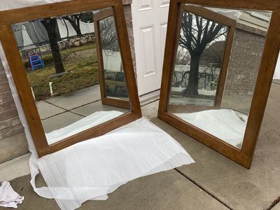 Oak framed Mirror 44x50