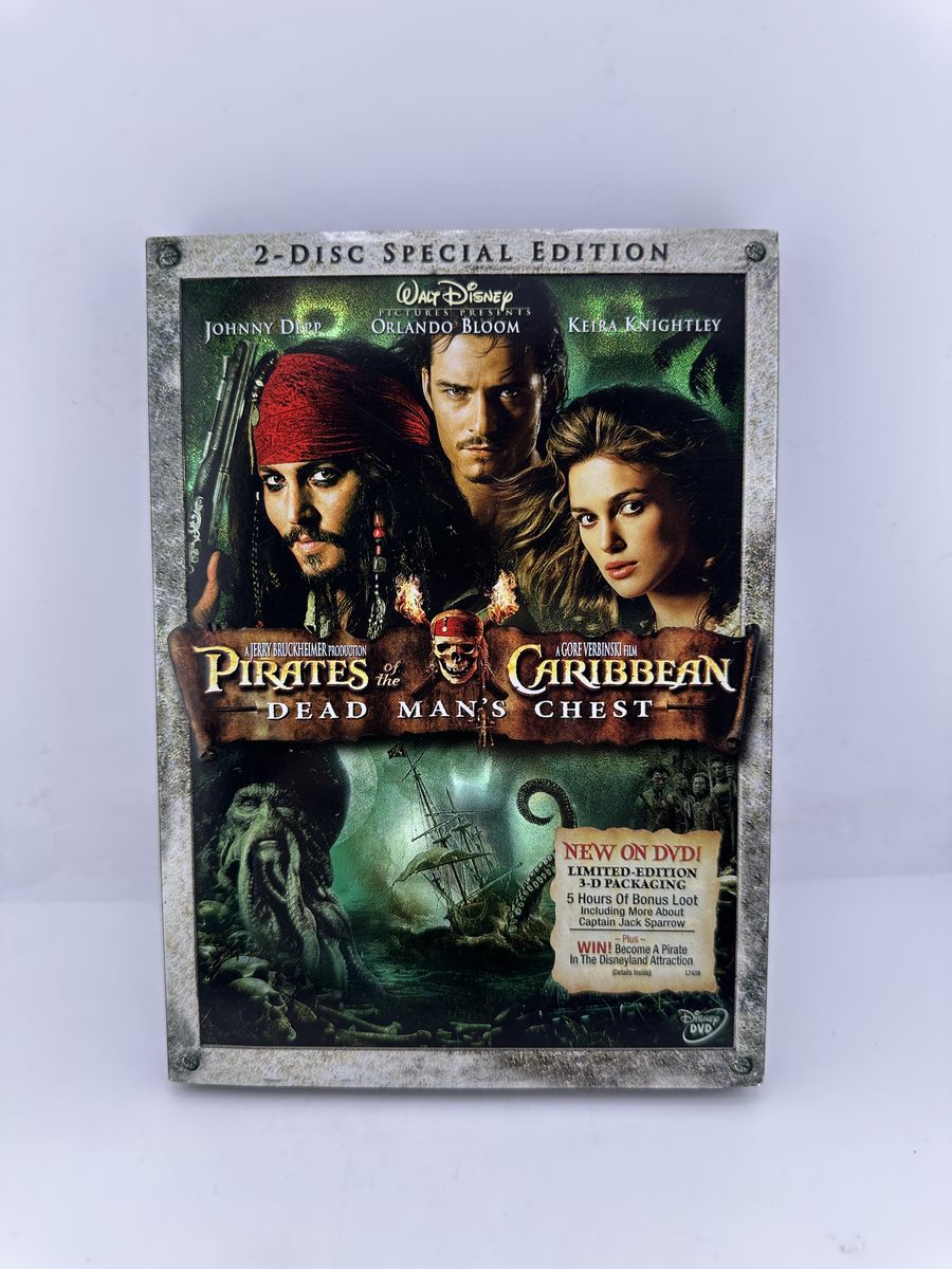 Pirates of the Caribbean Dead Man’s Chest 2-Disc DVD Disney w/Slipcover