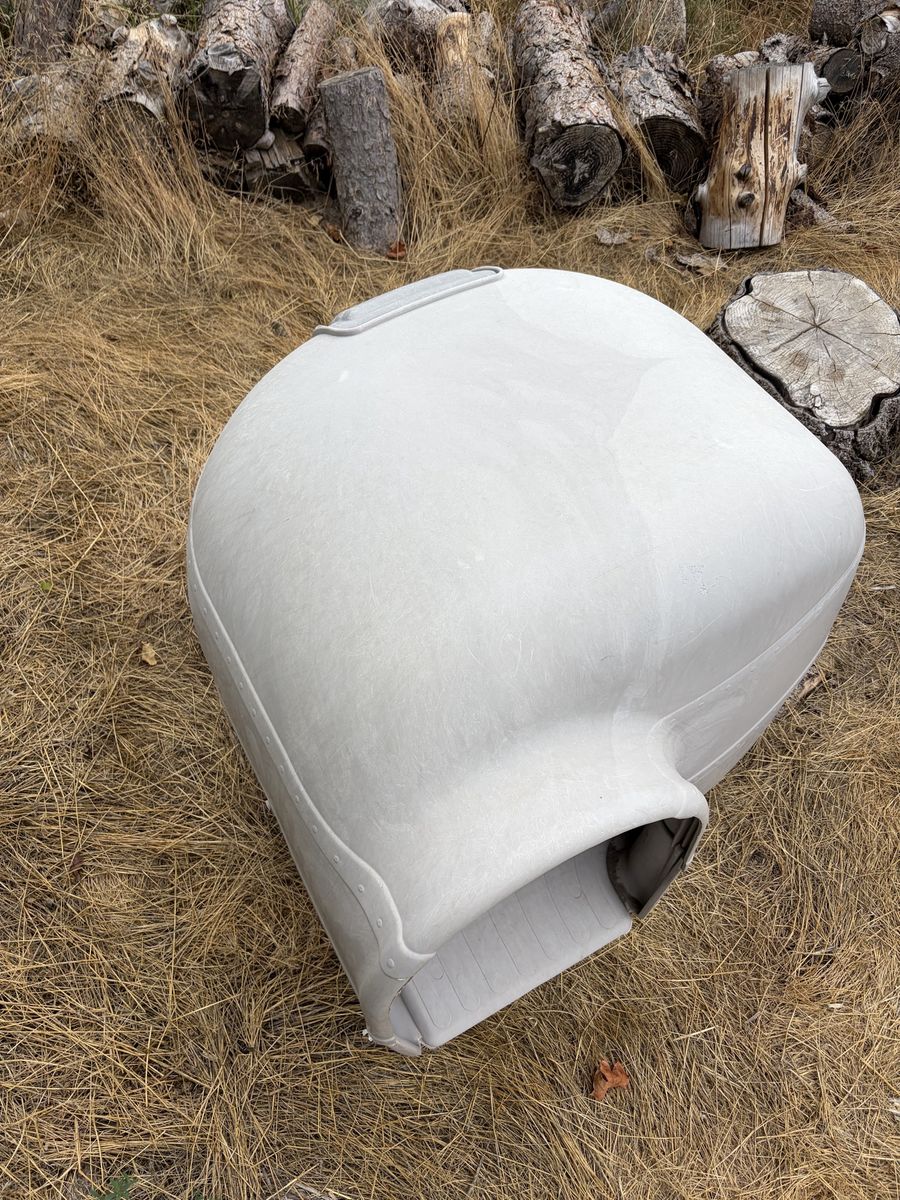 Used Plastic Outdoor Dog House - Large, Durable Pet Shelter
